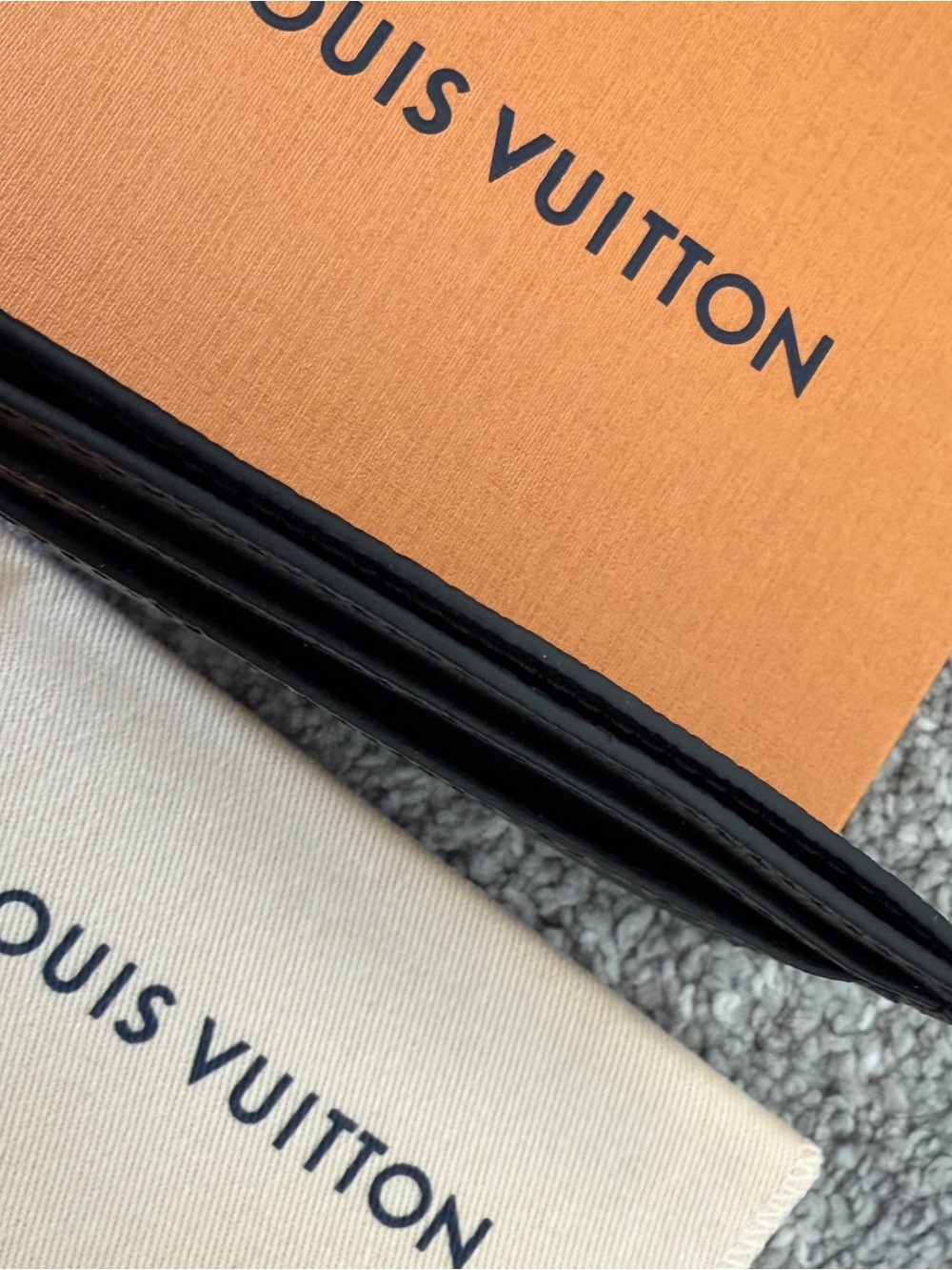 Louis Vuitton Black Embossed Monogram Card Holder - Picture 5 of 6